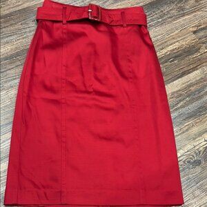Le Chateau Red Pencil Skirt Knee-length
